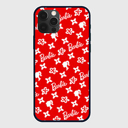 Чехол для iPhone 12 Pro Max Барби паттерн красный, цвет: 3D-черный