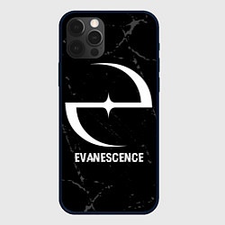 Чехол для iPhone 12 Pro Max Evanescence glitch на темном фоне, цвет: 3D-черный