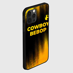 Чехол для iPhone 12 Pro Max Cowboy Bebop - gold gradient: символ сверху, цвет: 3D-черный — фото 2