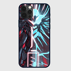 Чехол для iPhone 12 Pro Max Киберпанк энерго сердце, цвет: 3D-черный