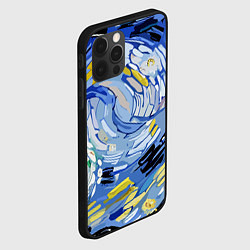 Чехол для iPhone 12 Pro Max Облака в стиле Ван Гога, цвет: 3D-черный — фото 2