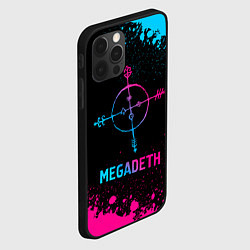 Чехол для iPhone 12 Pro Max Megadeth - neon gradient, цвет: 3D-черный — фото 2