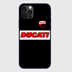 Чехол для iPhone 12 Pro Max Ducati motors - черный, цвет: 3D-черный