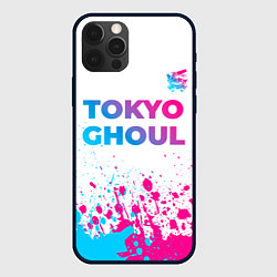 Чехол для iPhone 12 Pro Max Tokyo Ghoul neon gradient style: символ сверху, цвет: 3D-черный