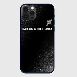 Чехол для iPhone 12 Pro Max Darling in the FranXX glitch на темном фоне: симво, цвет: 3D-черный