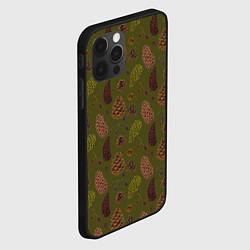 Чехол для iPhone 12 Pro Max Шишки разные, цвет: 3D-черный — фото 2