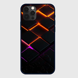 Чехол для iPhone 12 Pro Max Неоновые световые плиты, цвет: 3D-черный