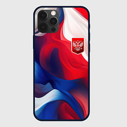 Чехол для iPhone 12 Pro Max Красный герб России, цвет: 3D-черный