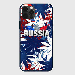 Чехол для iPhone 12 Pro Max Russia лепестки, цвет: 3D-черный