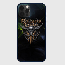 Чехол для iPhone 12 Pro Max Baldurs Gate 3 logo dark green, цвет: 3D-черный
