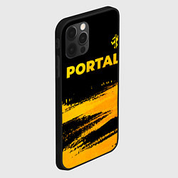 Чехол для iPhone 12 Pro Max Portal - gold gradient: символ сверху, цвет: 3D-черный — фото 2