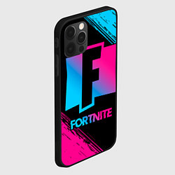 Чехол для iPhone 12 Pro Max Fortnite - neon gradient, цвет: 3D-черный — фото 2