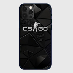 Чехол для iPhone 12 Pro Max CSGO silver black, цвет: 3D-черный