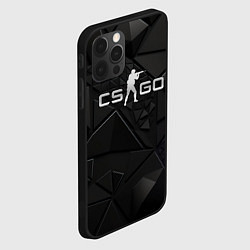 Чехол для iPhone 12 Pro Max CSGO silver black, цвет: 3D-черный — фото 2