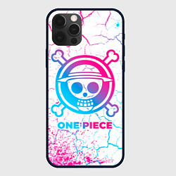 Чехол для iPhone 12 Pro Max One Piece neon gradient style, цвет: 3D-черный