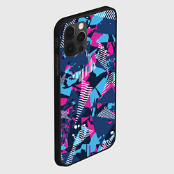 Чехол для iPhone 12 Pro Max Абстрактные узоры паттерн, цвет: 3D-черный — фото 2