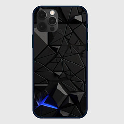 Чехол для iPhone 12 Pro Max Черная объемная текстура, цвет: 3D-черный