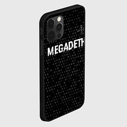 Чехол для iPhone 12 Pro Max Megadeth glitch на темном фоне: символ сверху, цвет: 3D-черный — фото 2