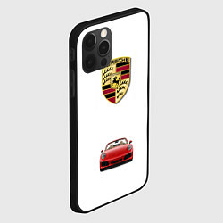 Чехол для iPhone 12 Pro Max Porsche car, цвет: 3D-черный — фото 2