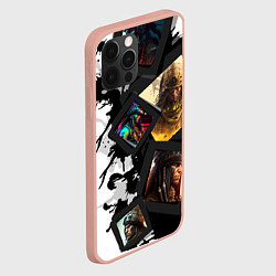 Чехол для iPhone 12 Pro Max Вождь Апачи, цвет: 3D-светло-розовый — фото 2