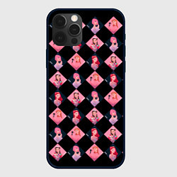 Чехол для iPhone 12 Pro Max Клеточка black pink, цвет: 3D-черный