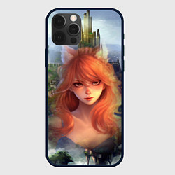 Чехол для iPhone 12 Pro Max Аниме девушка лиса, цвет: 3D-черный