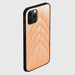 Чехол для iPhone 12 Pro Max Полосатый оранжевый градиент, цвет: 3D-черный — фото 2