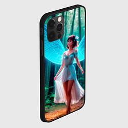 Чехол для iPhone 12 Pro Max Девушка фея в дремучем лесу, цвет: 3D-черный — фото 2