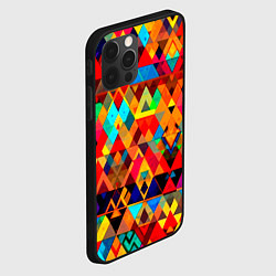 Чехол для iPhone 12 Pro Max Абстрактный разноцветный, цвет: 3D-черный — фото 2