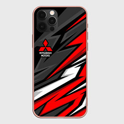 Чехол iPhone 12 Pro Max Митсубиси - красный спортивный