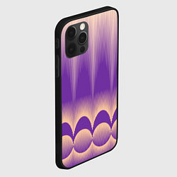 Чехол для iPhone 12 Pro Max Фиолетовый градиент в полоску, цвет: 3D-черный — фото 2