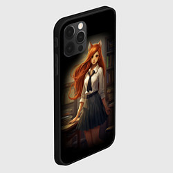 Чехол для iPhone 12 Pro Max Девушка лиса ученица, цвет: 3D-черный — фото 2