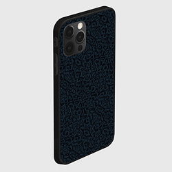 Чехол для iPhone 12 Pro Max Чёрно-синий паттерн, цвет: 3D-черный — фото 2