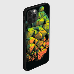 Чехол для iPhone 12 Pro Max Зеленая кубическая абстракция, цвет: 3D-черный — фото 2