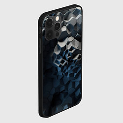Чехол для iPhone 12 Pro Max Каменная текстура, цвет: 3D-черный — фото 2