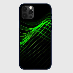 Чехол iPhone 12 Pro Max Зеленые яркие линии