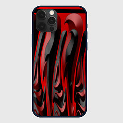 Чехол iPhone 12 Pro Max Пластик красно-черный