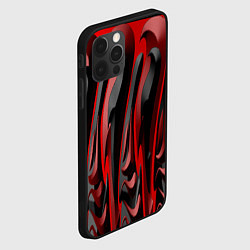 Чехол для iPhone 12 Pro Max Пластик красно-черный, цвет: 3D-черный — фото 2