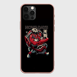 Чехол для iPhone 12 Pro Max Демон японии, цвет: 3D-светло-розовый
