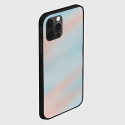 Чехол для iPhone 12 Pro Max Нежно розовые и голубые размытия, цвет: 3D-черный — фото 2