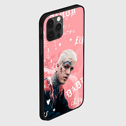 Чехол для iPhone 12 Pro Max Lil Peep тату розовый, цвет: 3D-черный — фото 2