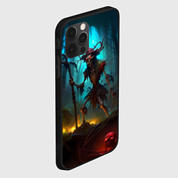 Чехол для iPhone 12 Pro Max Скелет в мрачном лесу, цвет: 3D-черный — фото 2