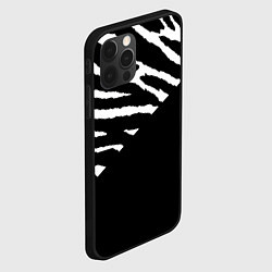Чехол для iPhone 12 Pro Max Полосы зебры с черным, цвет: 3D-черный — фото 2