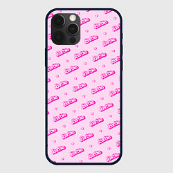 Чехол для iPhone 12 Pro Max Паттерн - Барби и сердечки, цвет: 3D-черный