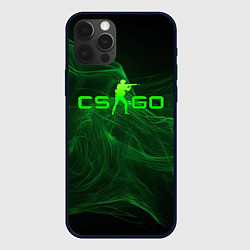Чехол для iPhone 12 Pro Max CSGO green lines, цвет: 3D-черный