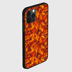 Чехол для iPhone 12 Pro Max Огненный узор, цвет: 3D-черный — фото 2