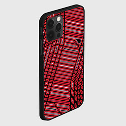 Чехол для iPhone 12 Pro Max Красная кибер паутина, цвет: 3D-черный — фото 2