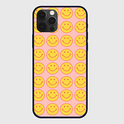 Чехол для iPhone 12 Pro Max Smiley, цвет: 3D-черный