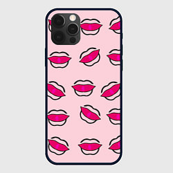 Чехол для iPhone 12 Pro Max Силуэт губы, цвет: 3D-черный