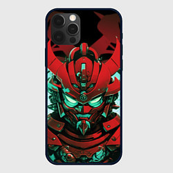 Чехол для iPhone 12 Pro Max Красный робот самурай, цвет: 3D-черный